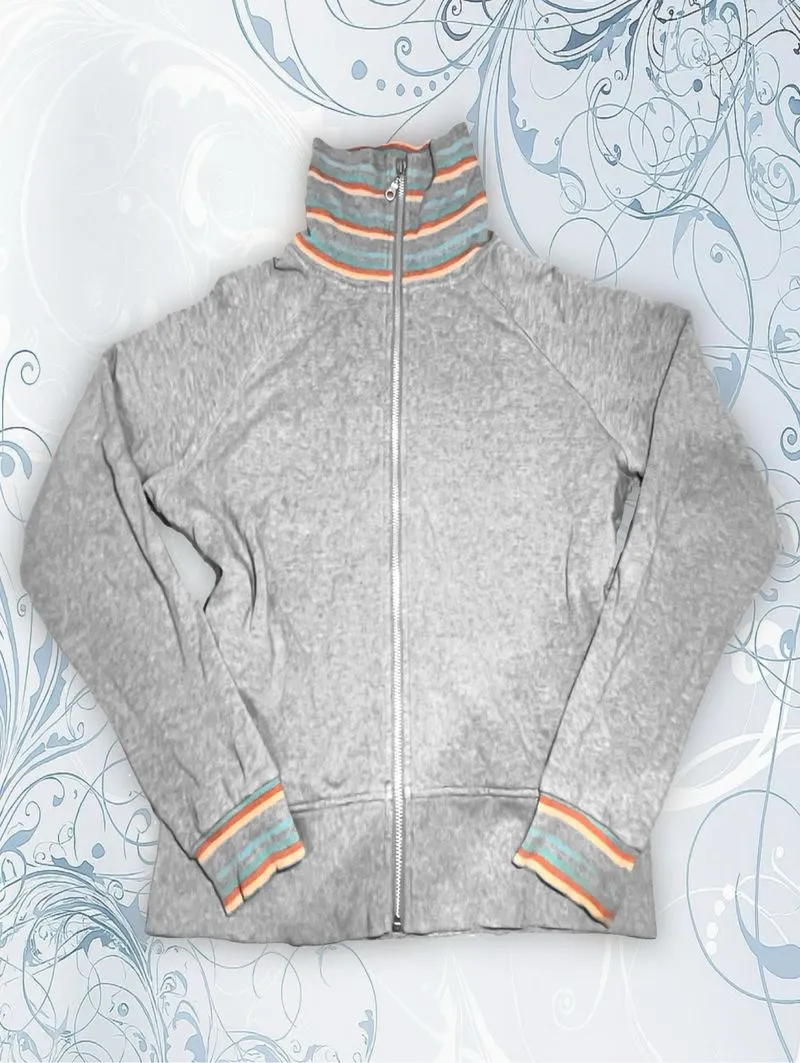 y2k grey tracktop zip up  photo 1