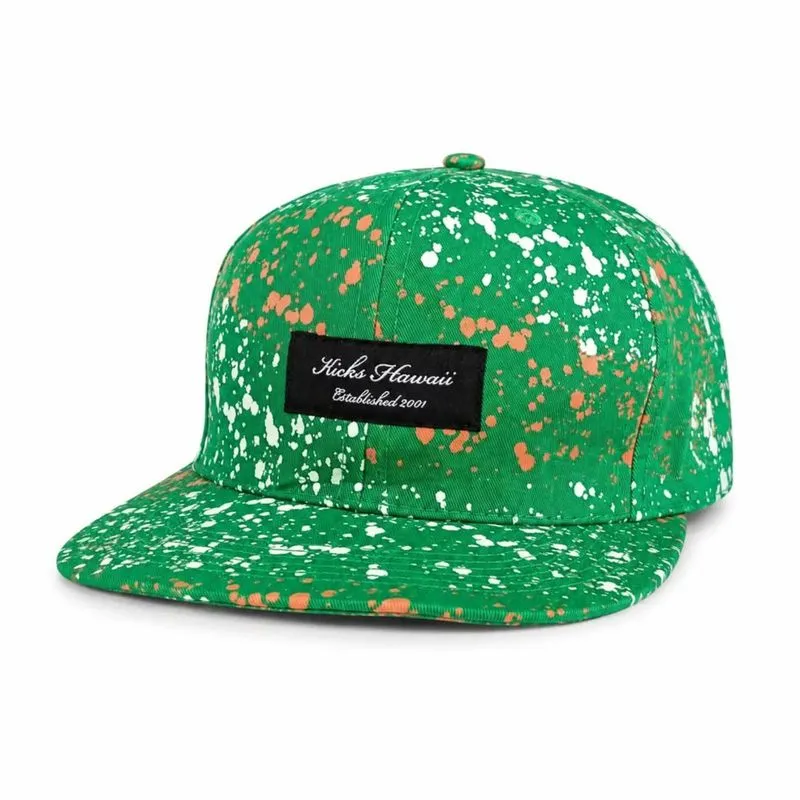 KIKS USA - Topi Snapback Hijau Splatter Unisex Made in USA photo 1