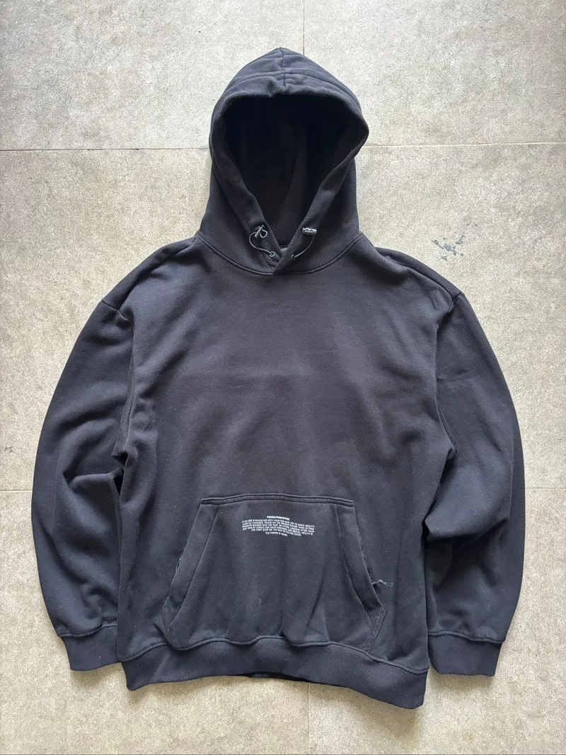 H&M Relaxed Fit Black Hoodie Reflektif Original - S photo 1