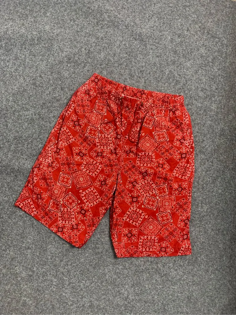 Men Paisley Shorts Red photo 1
