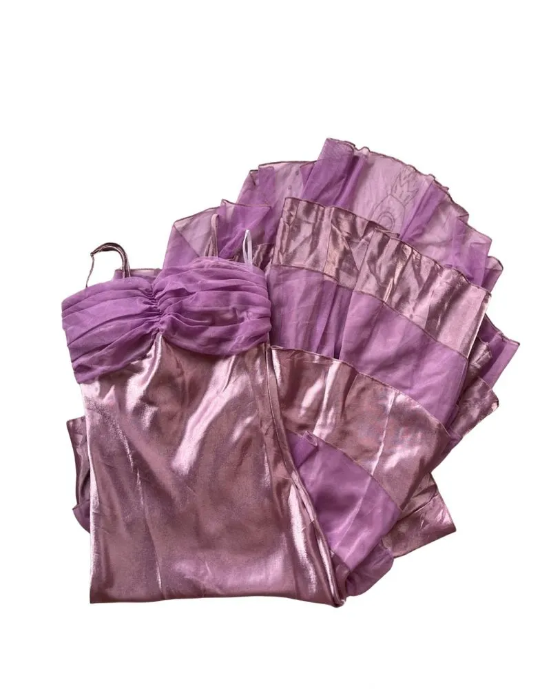 Y2K Vintage Mermaid Purple Dress photo 1