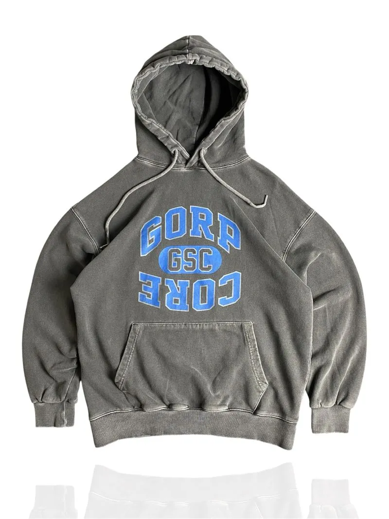 Hoodie pigment dark gray washed photo 1