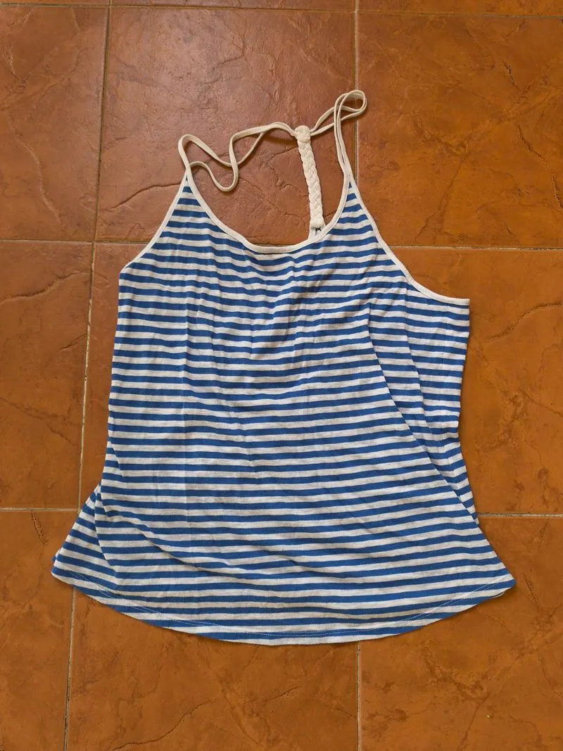 LA SENZA CAMI TANK TOP STRIPES PATTERN salur biru putih  photo 1