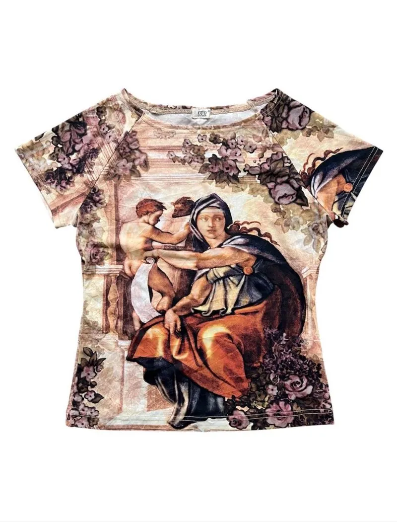 Y2K Otto Japan Baroque Jean paul gaultier style top photo 1