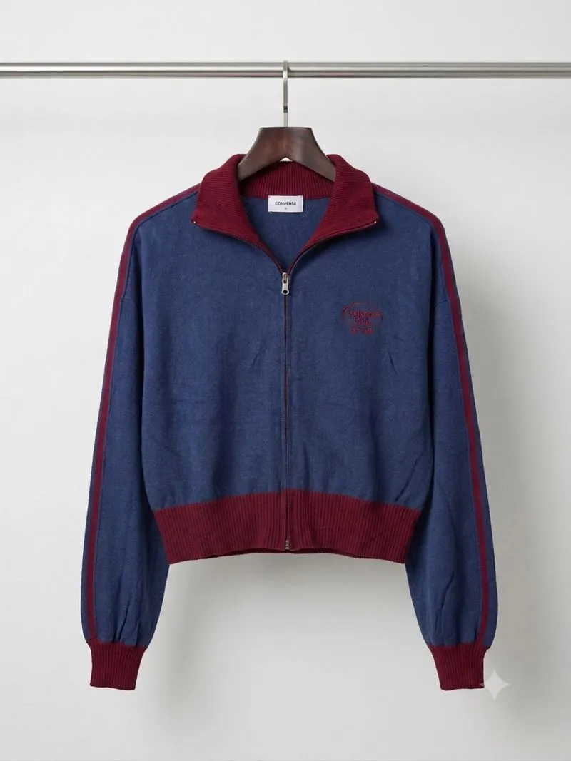 Track Top Crop Knitwear Converse Ringer Women’s Jacket Navy photo 1