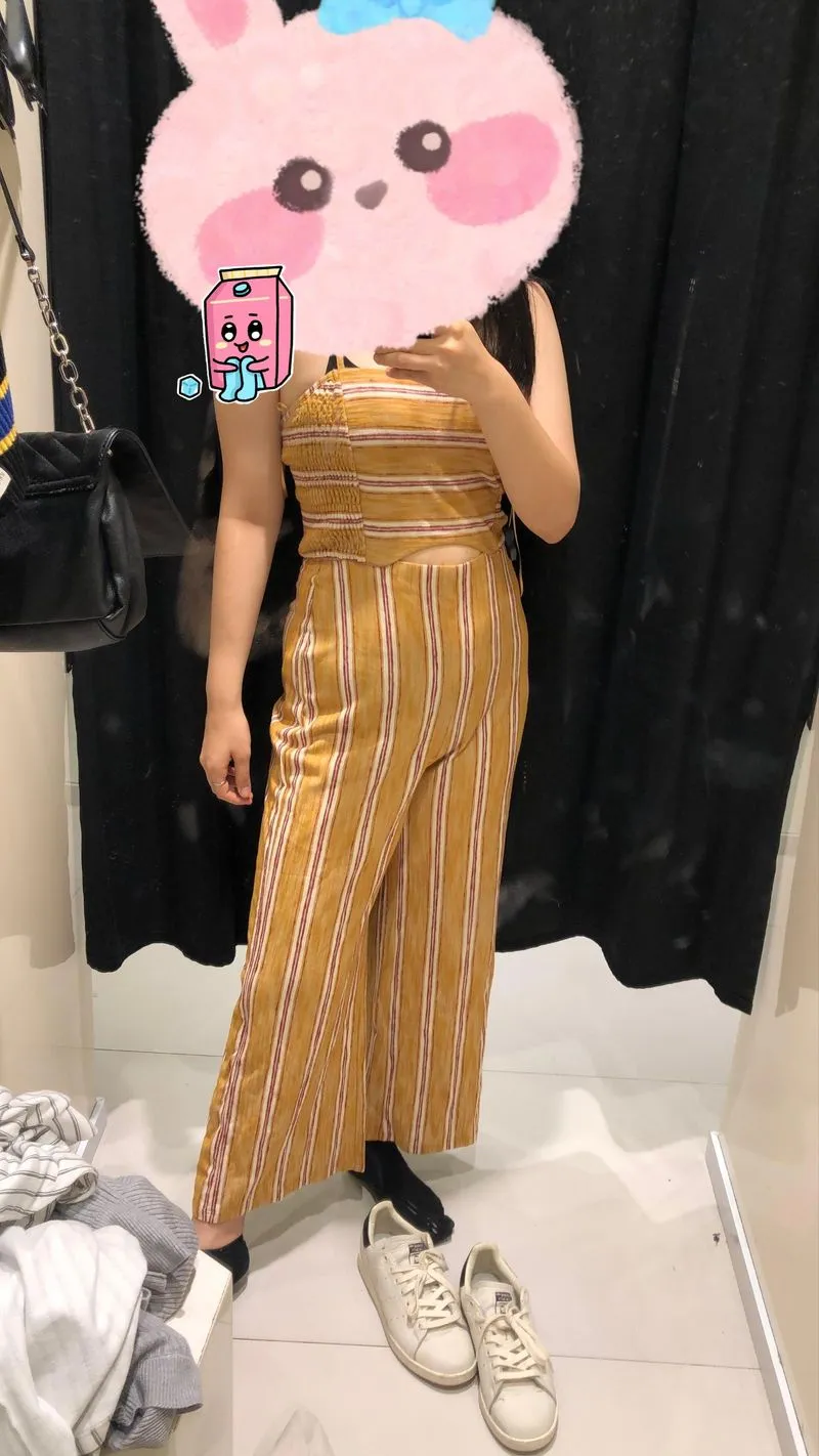 Jumpsuit summer vibes BERSKHA stripes yellow red  photo 1