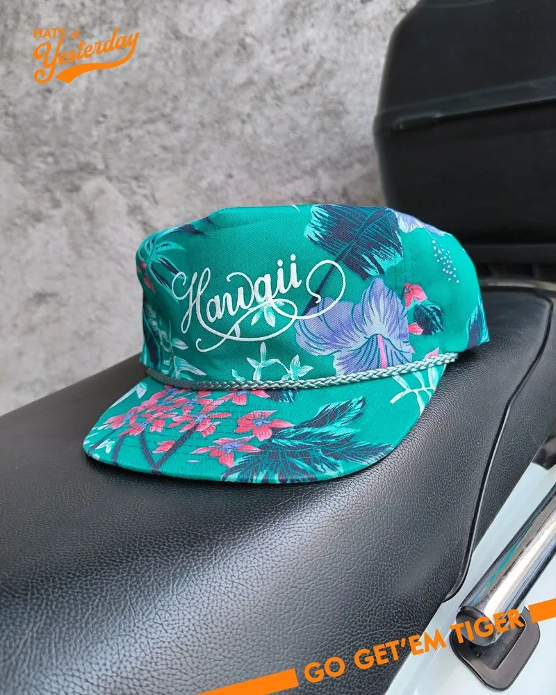 Topi Hawaii vintage floral ropehat  photo 1
