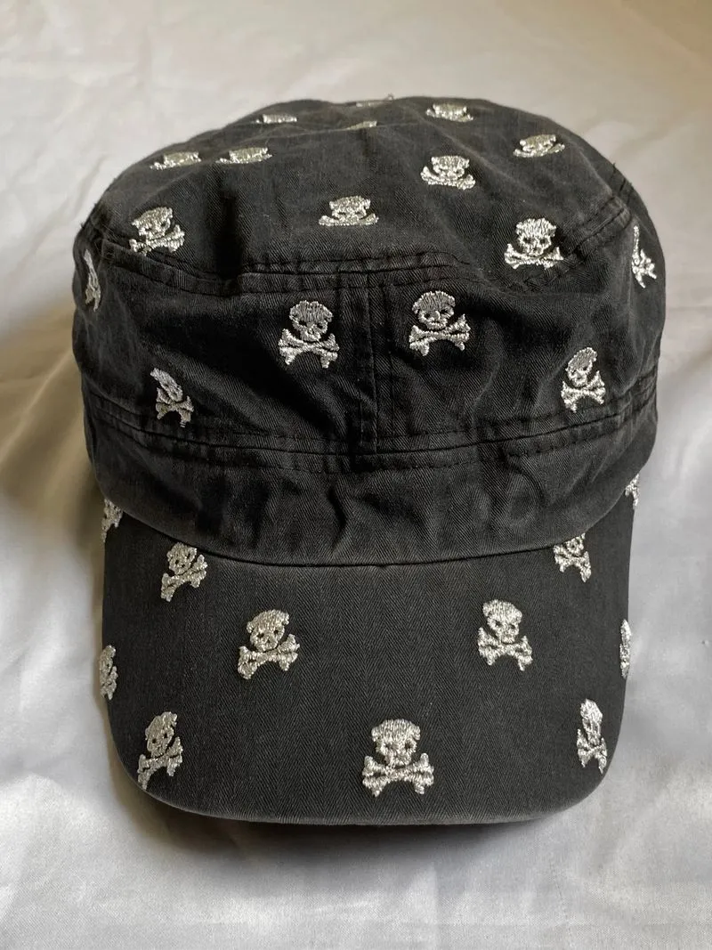 Topi Commando Hats Skull Tengkorak Emo Grunge Punk Goth Y2k photo 1