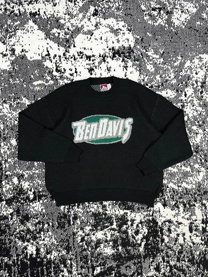 Ben Davis Knitwear Script Black photo 1