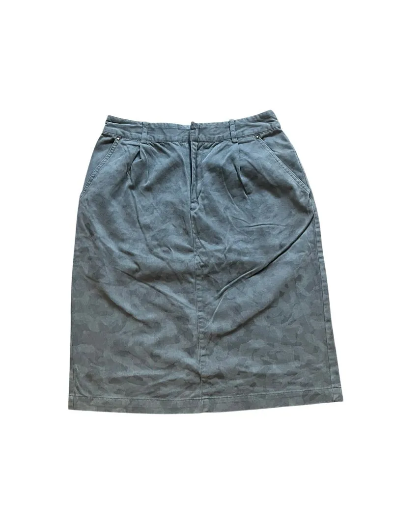 Grey Camo Denim Skirt photo 1