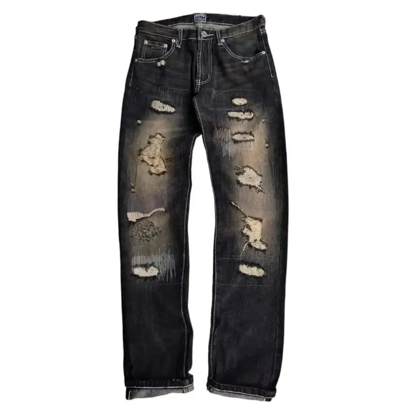 Selvedge ripped denim  photo 1