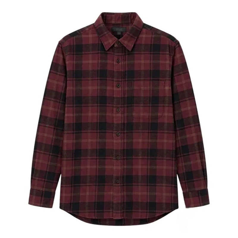 UNIQLO FLANNEL RED BLACK REGULER SHIRT photo 1