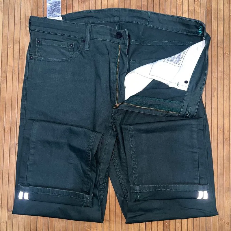 LEVIS 505 COMMUTER LINE SELVEDGE REFLECTIVE JITNEY GREEN STR photo 1