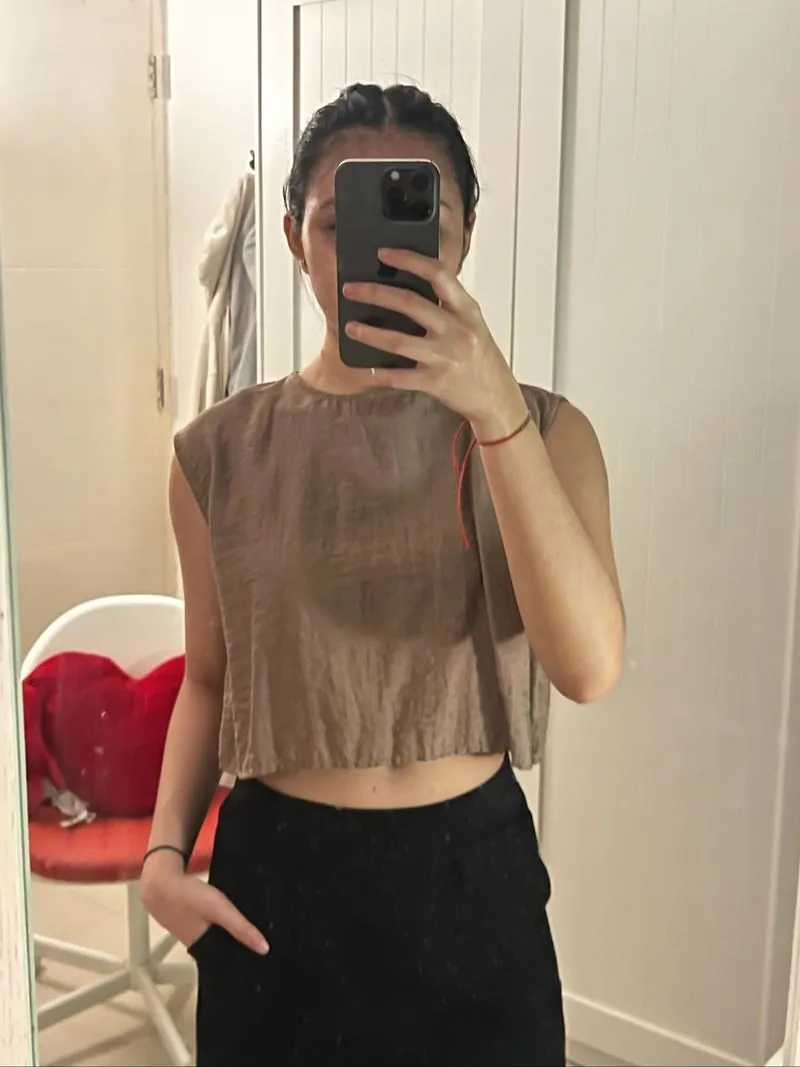 Shop At Velvet Sleeveless Crop Top photo 1