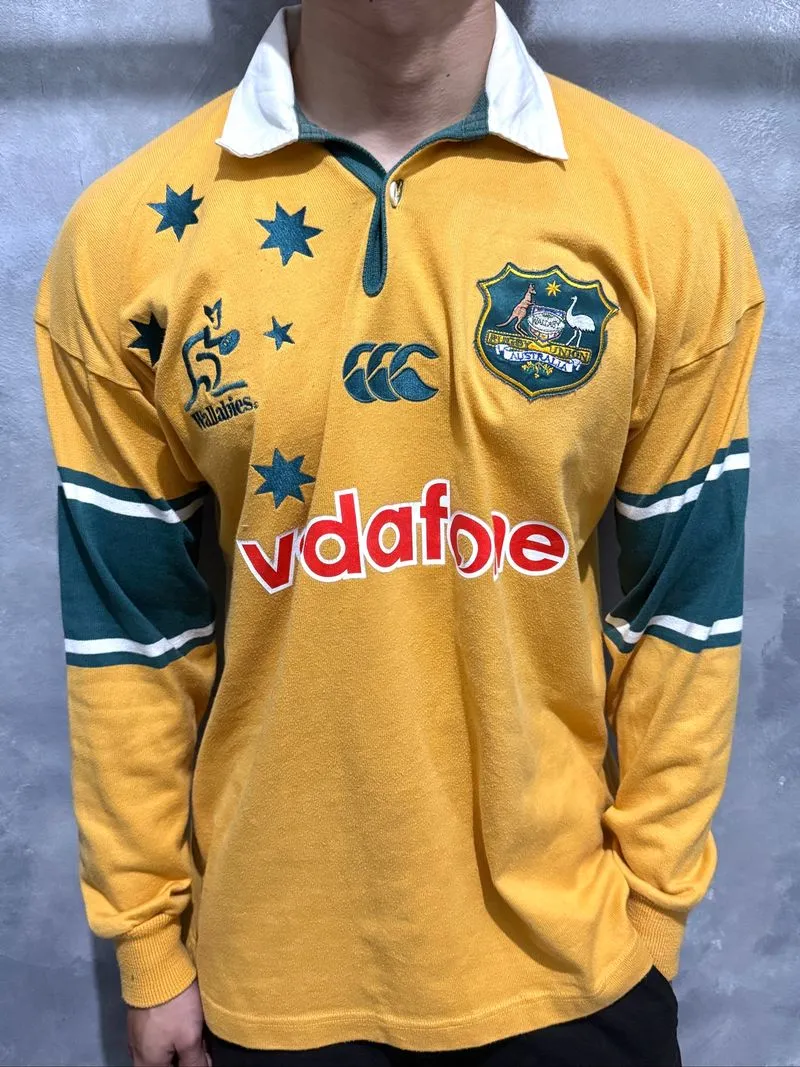 Vintage 90s Canterbury Australia Rugby Polo Shirt photo 1