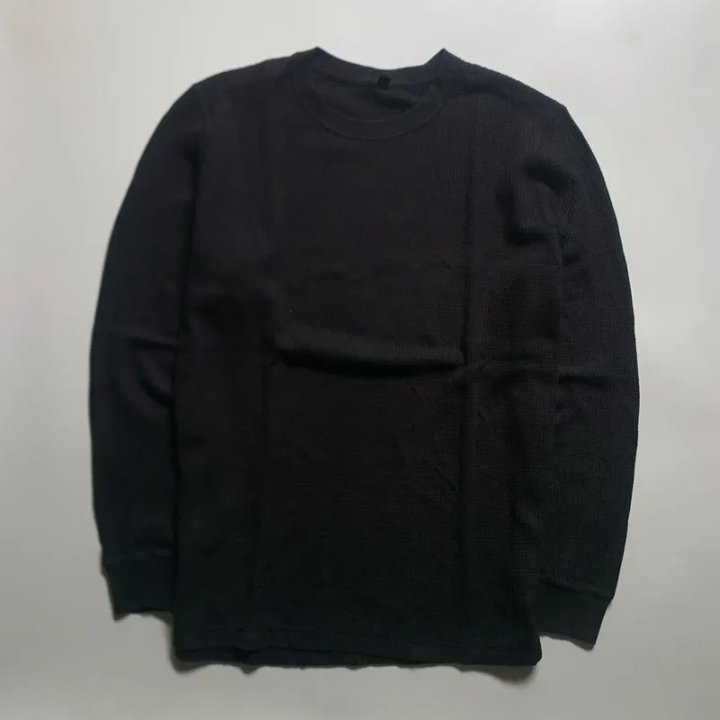 Long sleeve tshirt Uniqlo Waffle black photo 1
