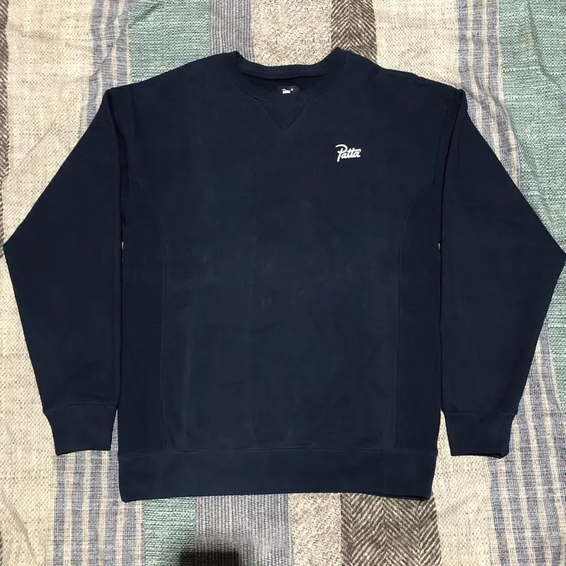 Patta Basic Logo Crewneck 'Navy' photo 1