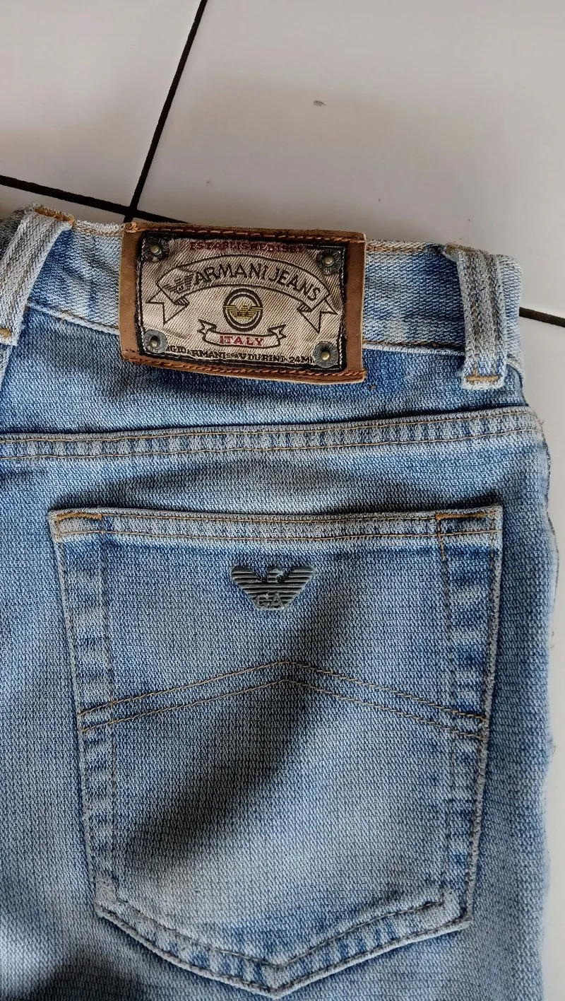 Armani	 Streetwear Y2K Jeans Pria blue photo 1