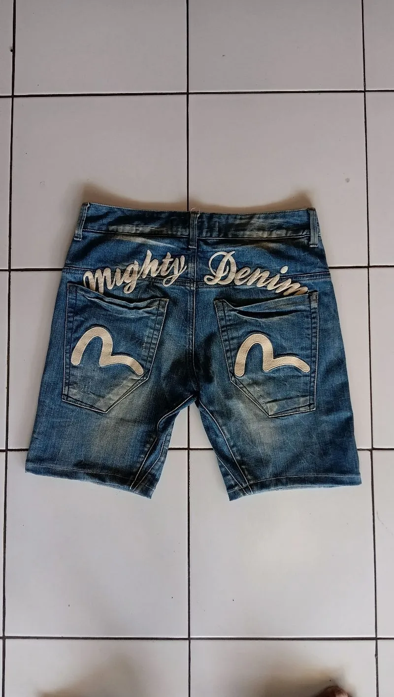 Evisu Streetwear Y2K Jeans Pria blue photo 1