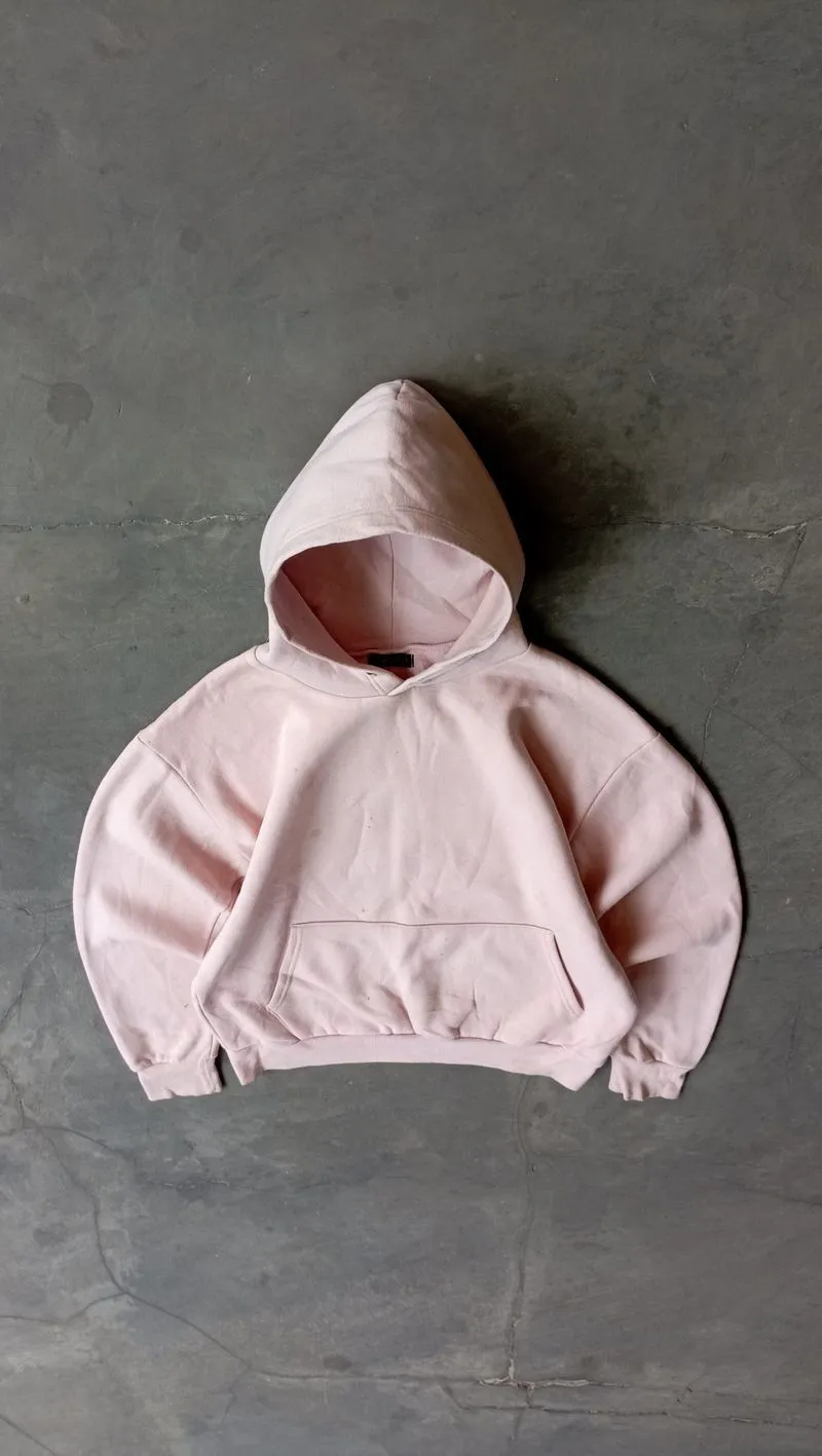 2000's Heavyweight Baby Pink Blank Boxy Hoodie photo 1