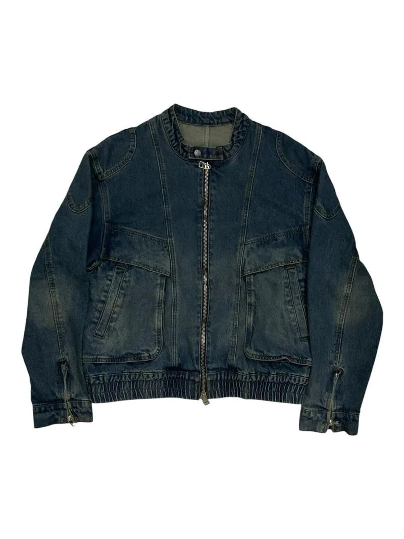 Unique Blue Biker Denim | Minav  photo 1