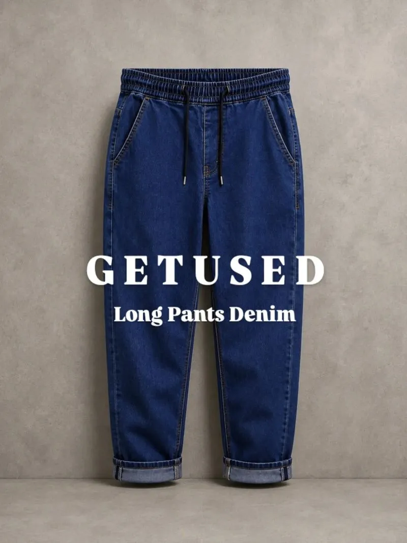 CELANA GETUSED JEANS MODEL BAGGY BALON JAHITAN RANTAI .
 photo 1