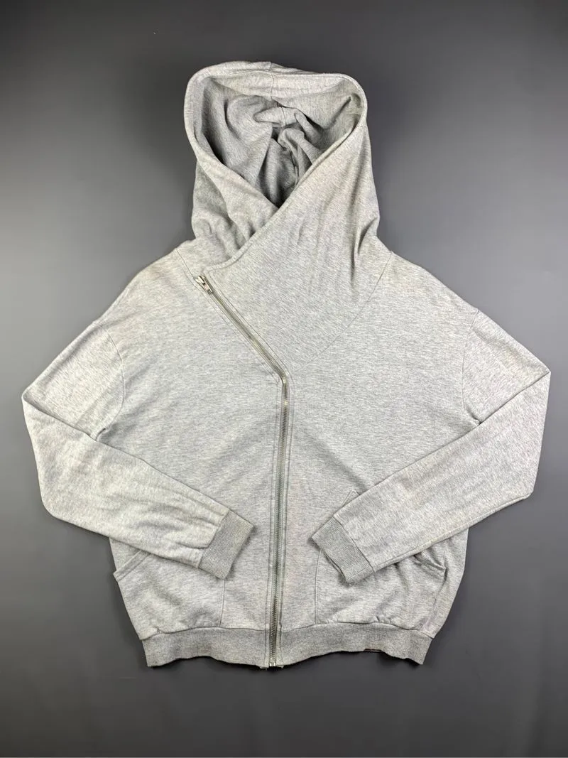BY LOVE Gray Asymmetric Zip Hoodie (M) photo 1