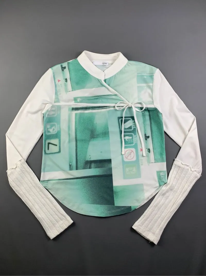 ojos White Full Print Longsleeves (S) photo 1