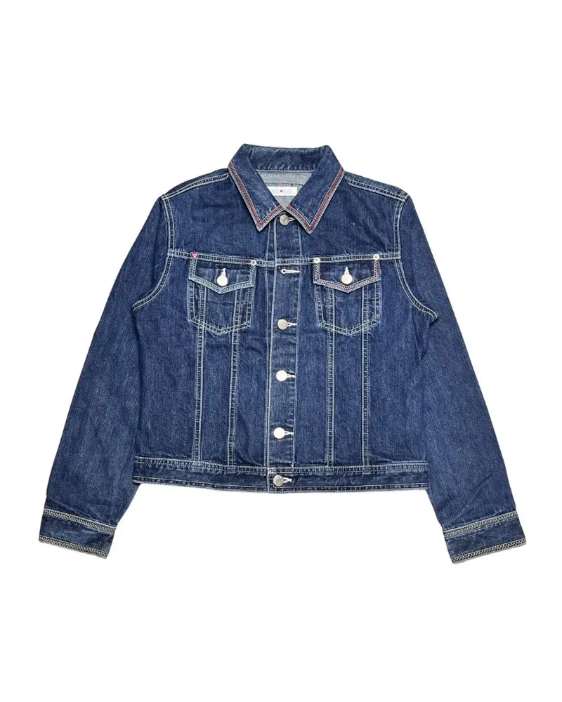 ANGEL BLUE Embroidered Denim Trucker Jacket  photo 1