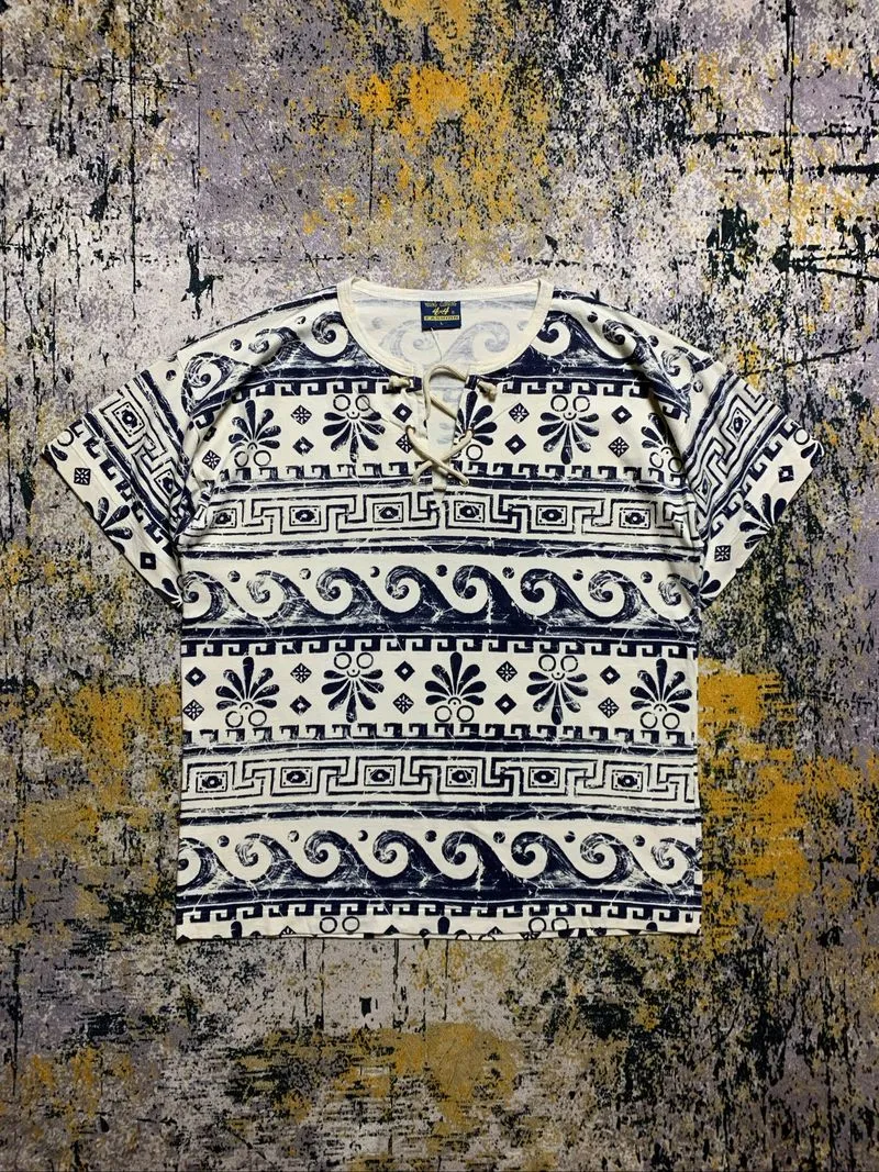 Vintage Ethnic Pattern Tee – Greek Inspired photo 1