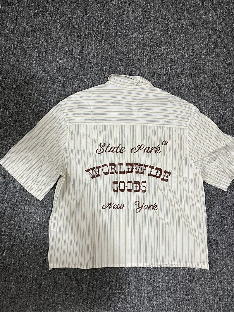 striped embroidered shirt photo 1