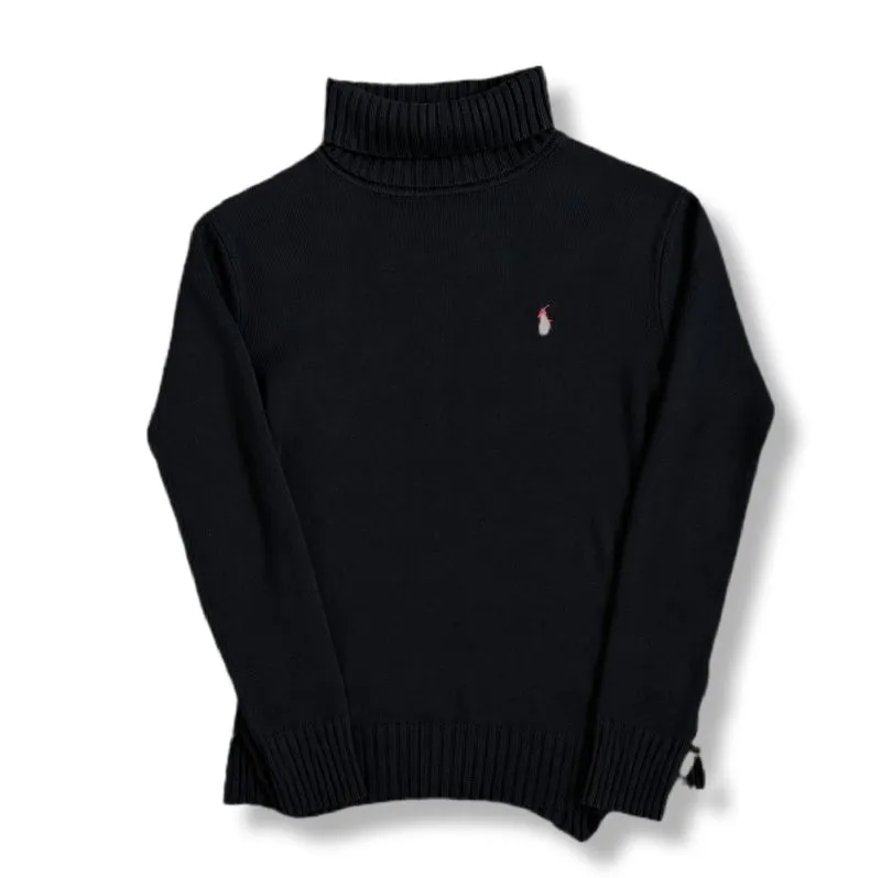 POLO RALPH LAUREN SMALL LOGO BLACK KNIT TURTLENECK SWEATER | photo 1