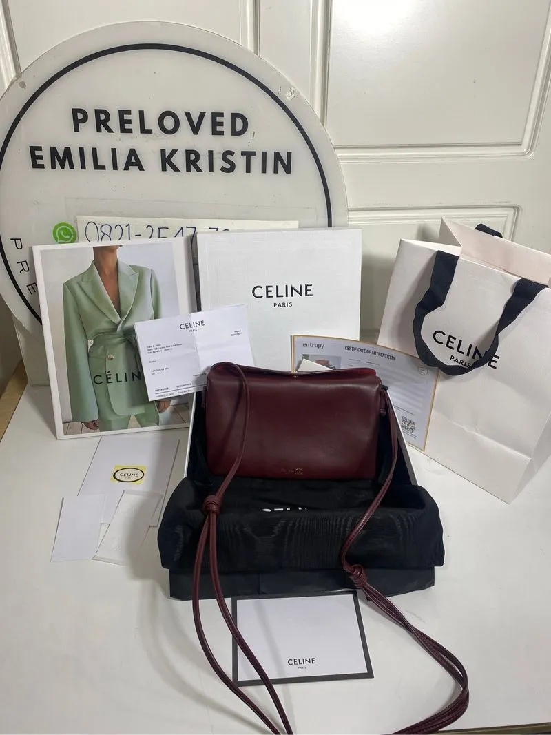 Preloved TRIO FLAP IN SMOOTH LAMBSKIN SYIRAH authentic photo 1