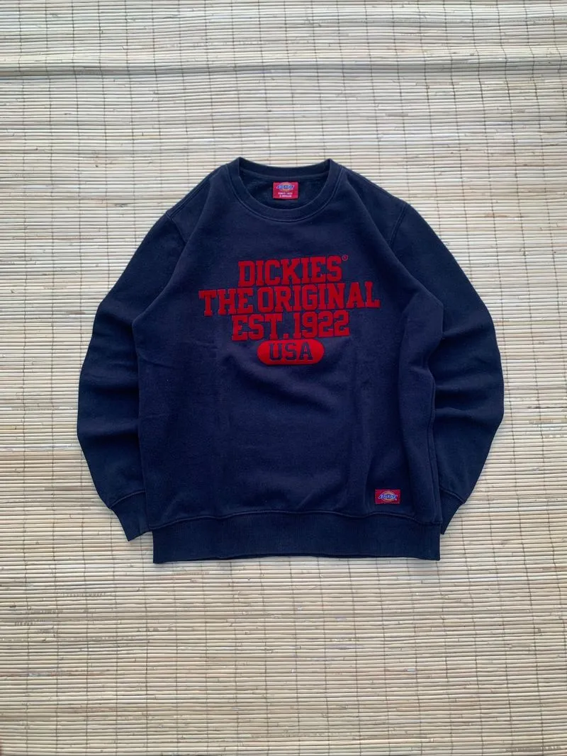 DICKIES “THE ORIGINAL” EST. 1922 USA CREWNECK — NAVY photo 1