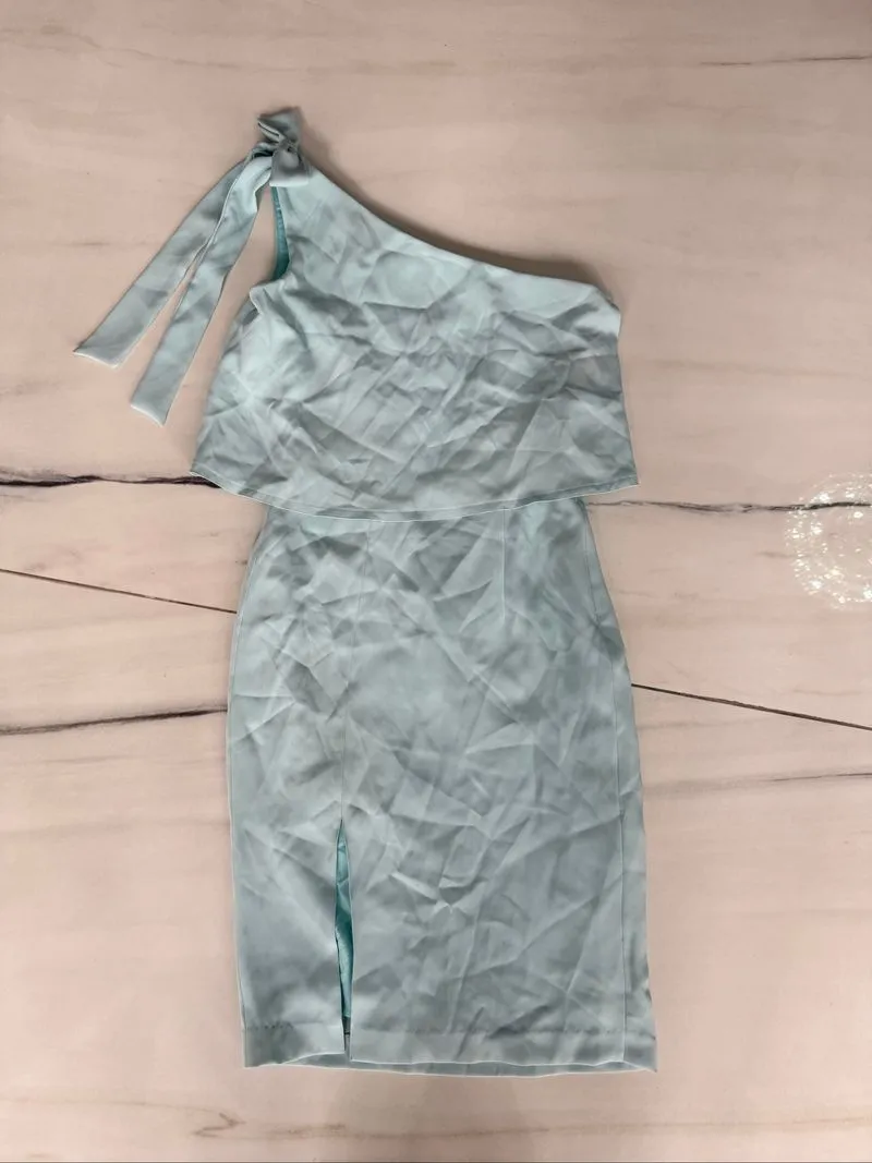 Dress one shoulder blue no 1 photo 1