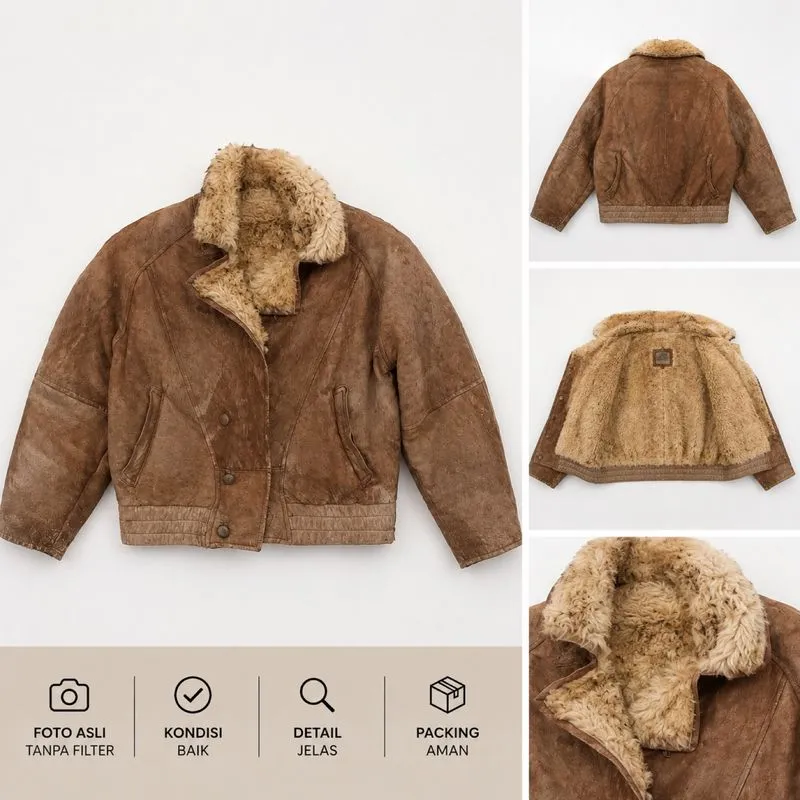 Leather jacket Pria tan photo 1