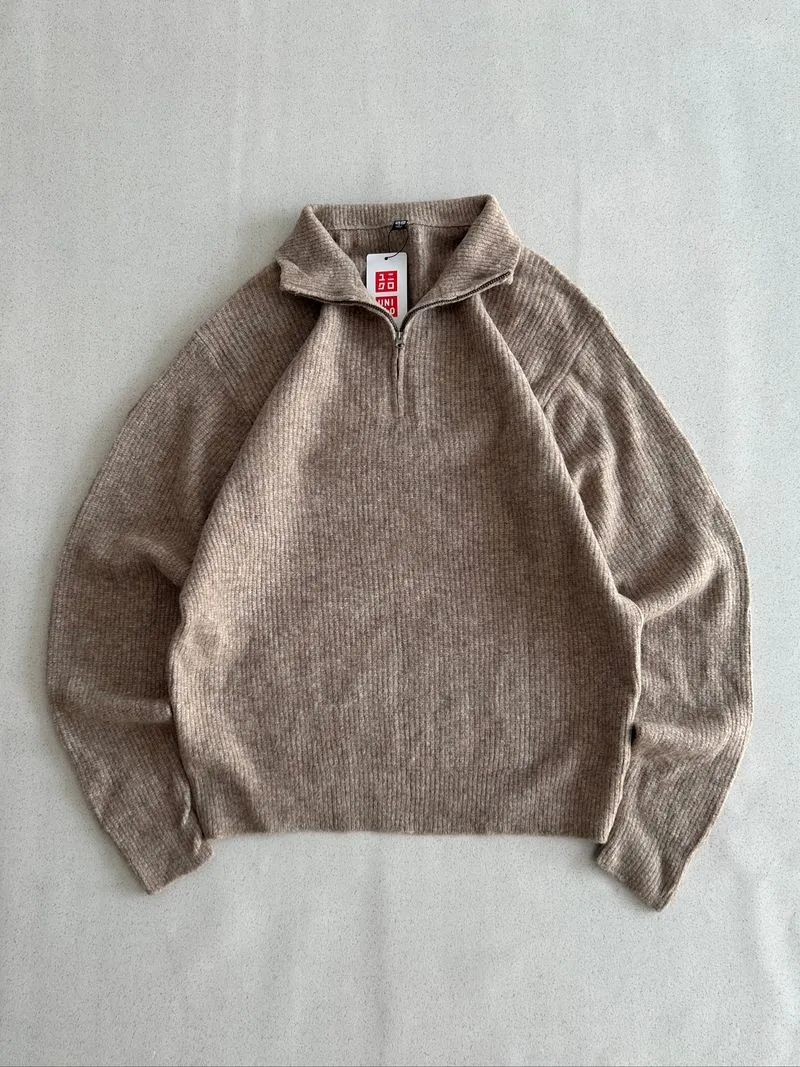 Uniqlo Basic Textured Halfzip Knit photo 1