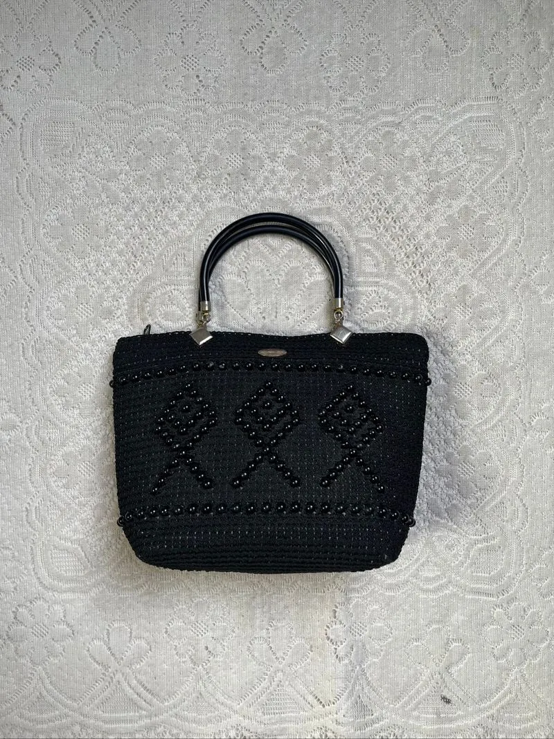 Italy Black Bow Pattern Satchel photo 1