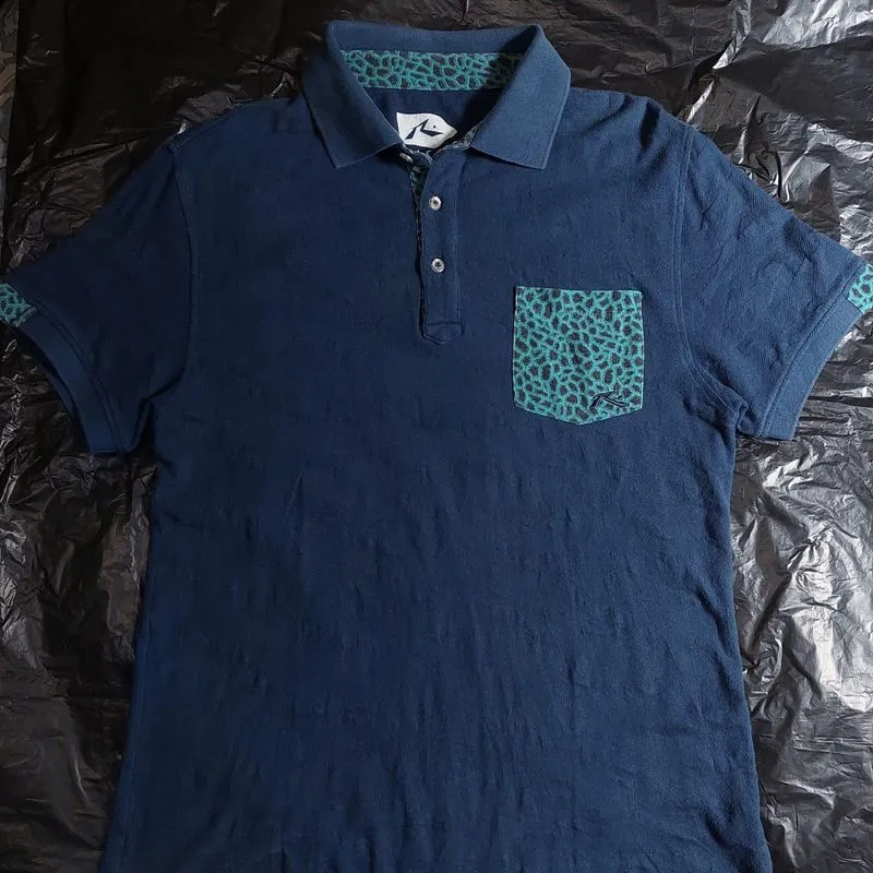 Rusty leopard polo shirt size Large not apc marni photo 1