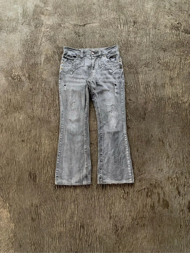 Item(s) : 2000s Blow By Blue Washed Distressed Bootcut Flare photo 1