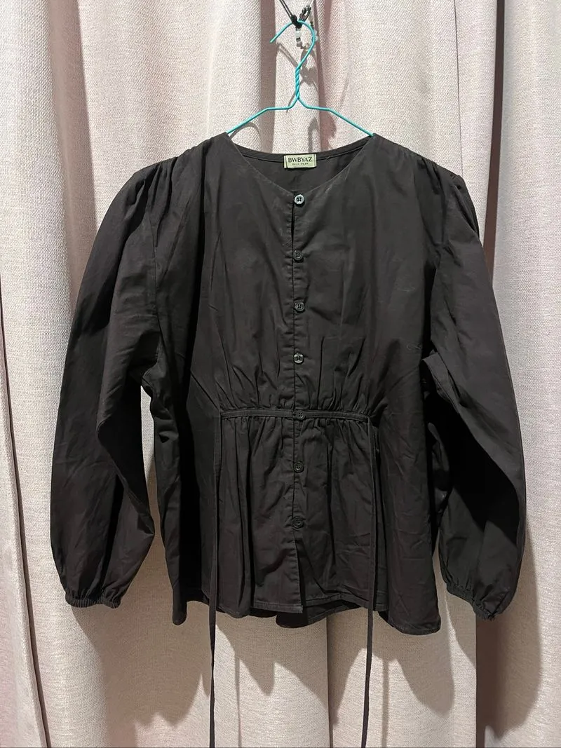 BWBYAZ - Emily Blouse Dark Brown Allsize Preloved photo 1