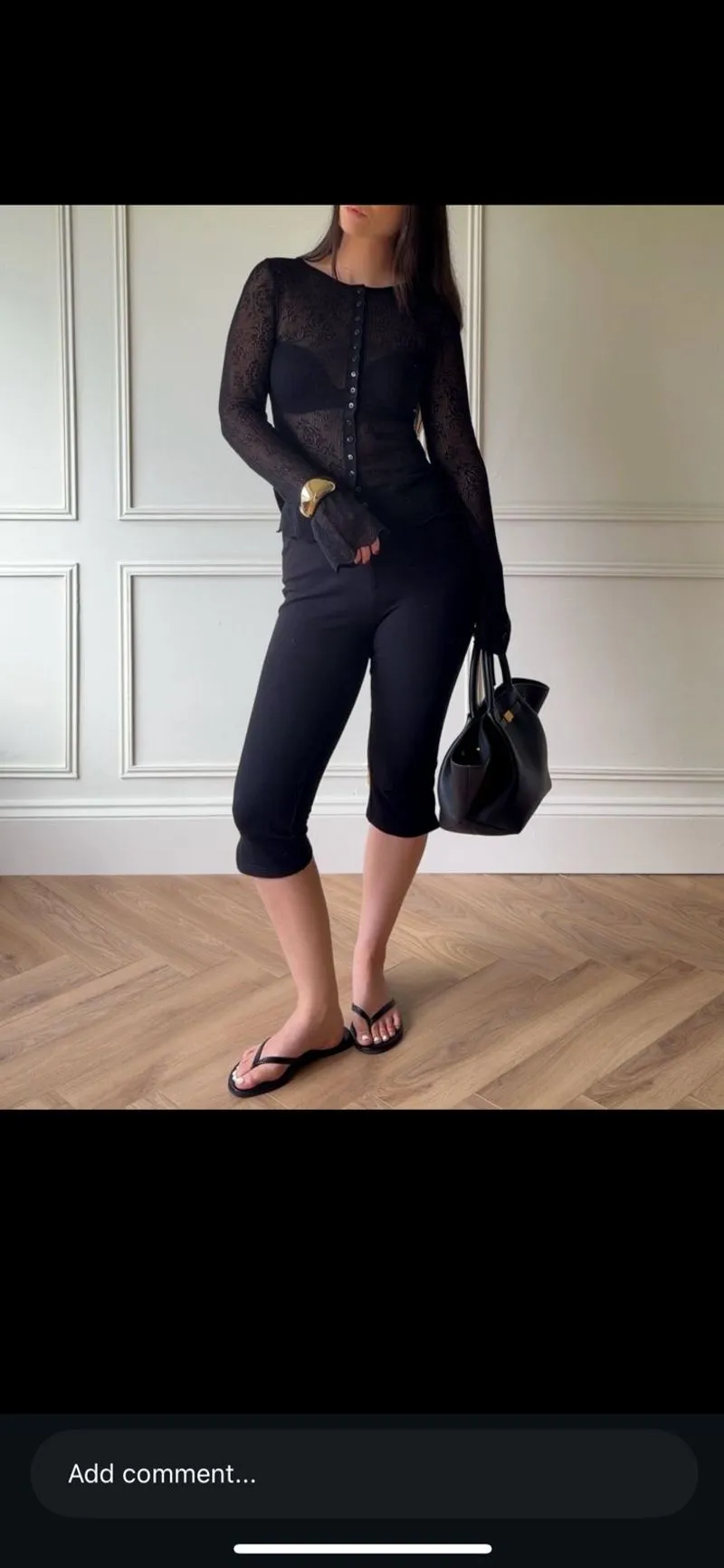 PL Capri pants - celana wanita warna hitam - ready 1pcs photo 1