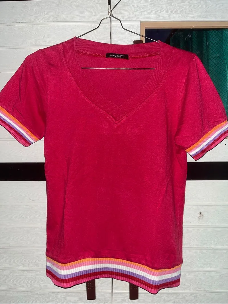 Atasan heine jersey v-neck top photo 1