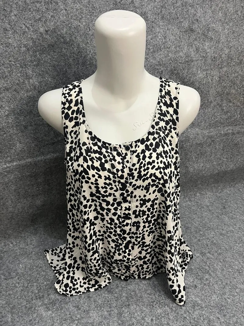 PL Forever 21 blouse atasan wanita - putih hitam - 1pcs photo 1