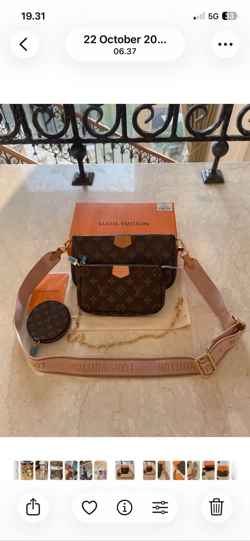 Preloved Lv Multimonogram Canvas 3 in 1 photo 1