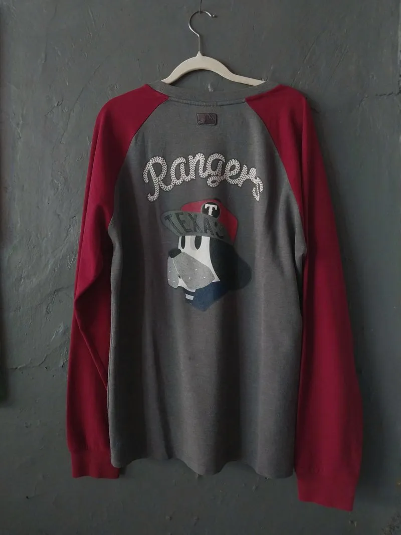 MLB Skater Sweatshirt Pria burgundy gray photo 1