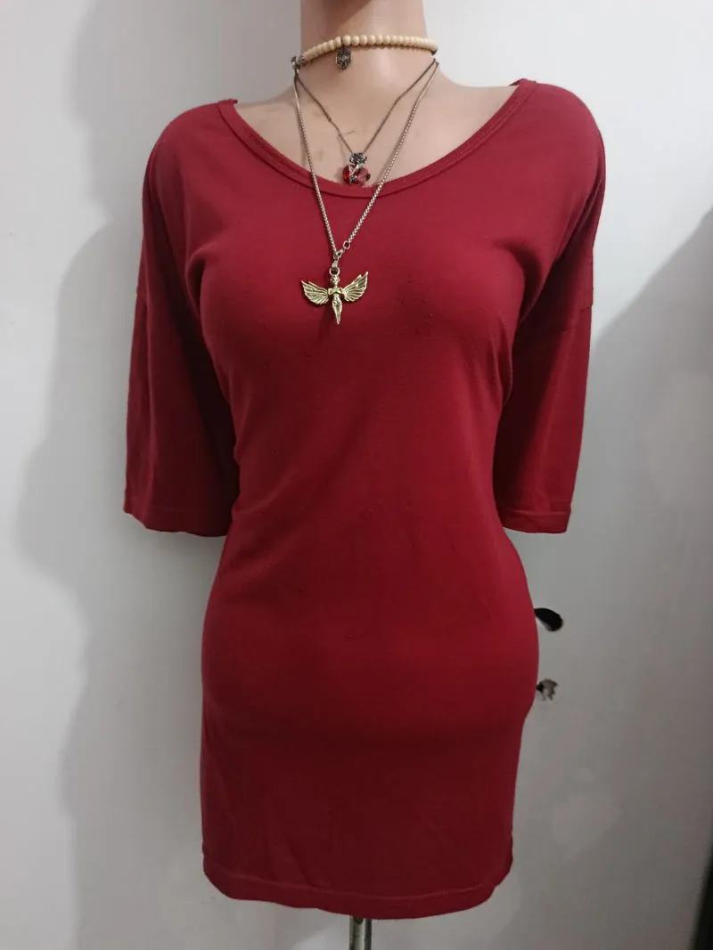 Red casual blouse  photo 1