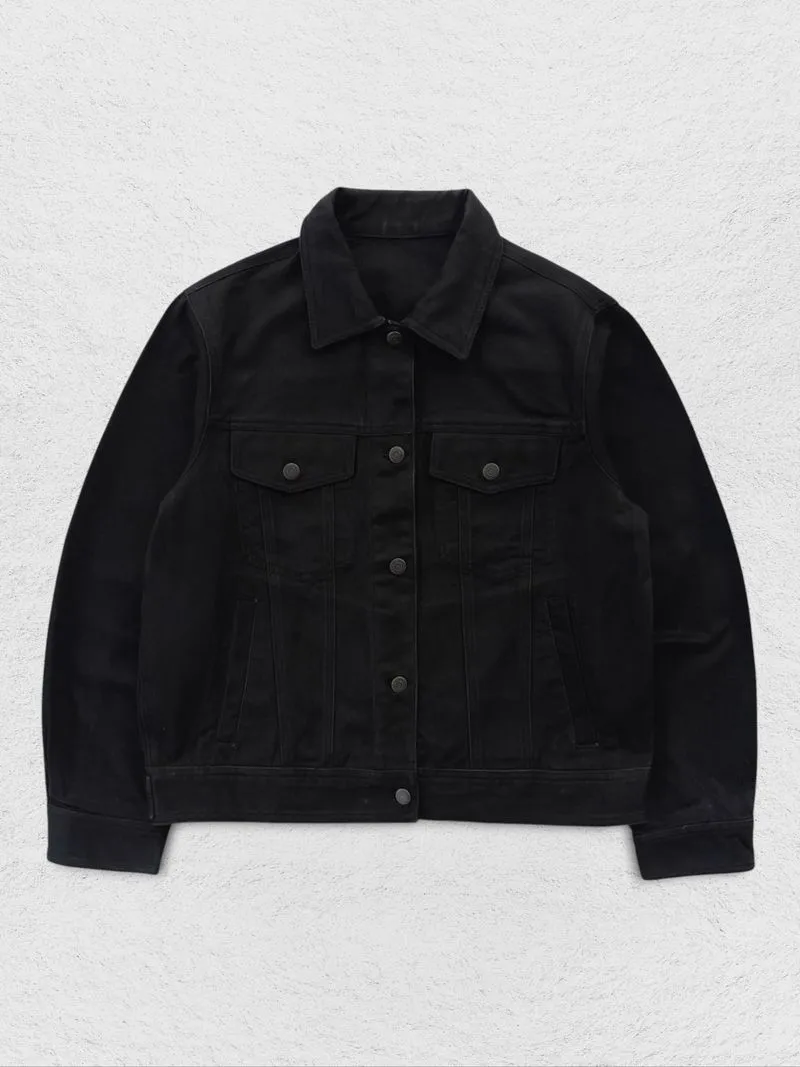 TOPTEN BLACK TRUCKER DENIM JACKET photo 1