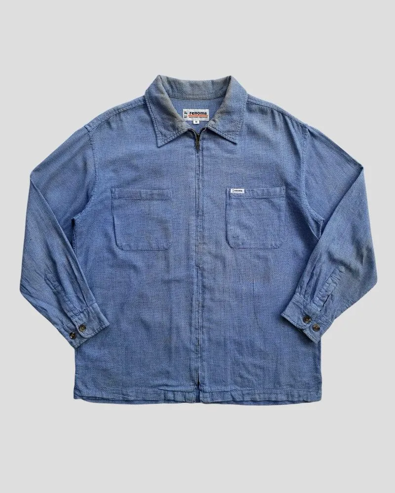 U.P Renoma Double Pocket Zipper Workshirt Blue Washed Jacket photo 1