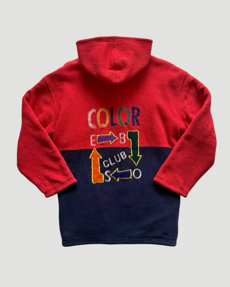 Japanese Brand Multi Color Ebos Sherpa Zipper Hoodie Knit photo 1